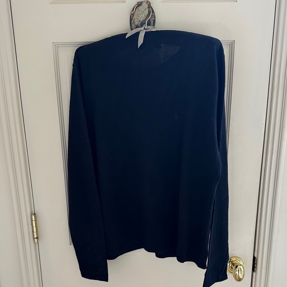 BICE (SAG HARBOR) BLACK CARDIGAN WITH BEADED DRAGON FLY DETAILS-L/NWOT - Picture 8 of 9